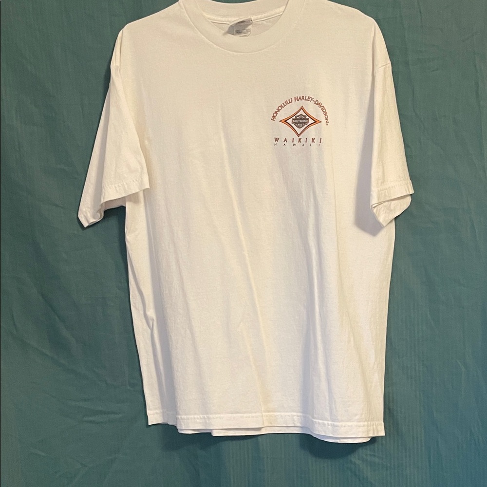 White mens Harley Davidson Hawaii  T-Shirt